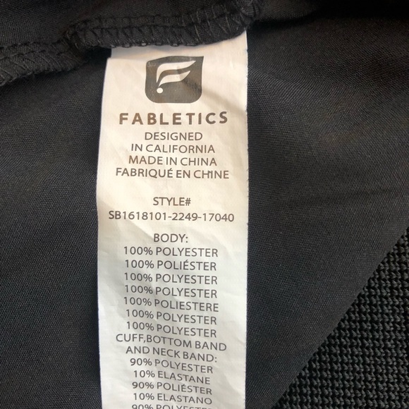 Fabletics Lola black rose top sweatshirt - Picture 10 of 11